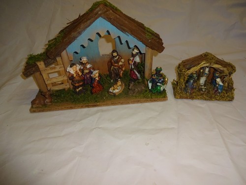 Alte weihnachtskrippe mit - alte,