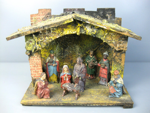 Alte weihnachtskrippe mit - alte, 8