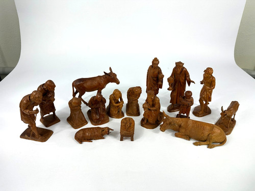 Antike holzfiguren krippe - antike,