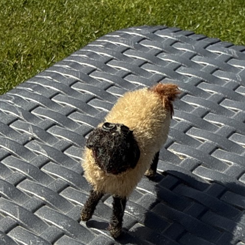 Antike krippenfigur schaf - schaf, mit