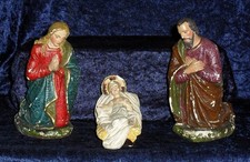 Antike Gips- Krippenfiguren im