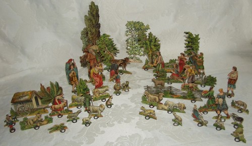 Alte papierkrippe geprägte - papierkrippe,