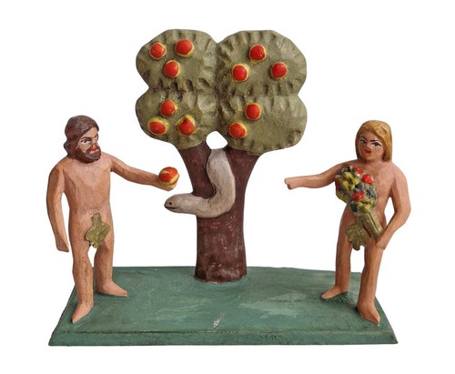 Grulicher krippenfigur adam - krippenfigur, "