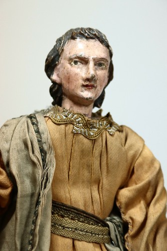 Krippenfigur bekleidet antik