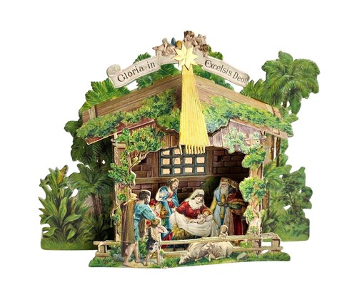 Antike weihnachtskrippe - weihnachtskrippe, /